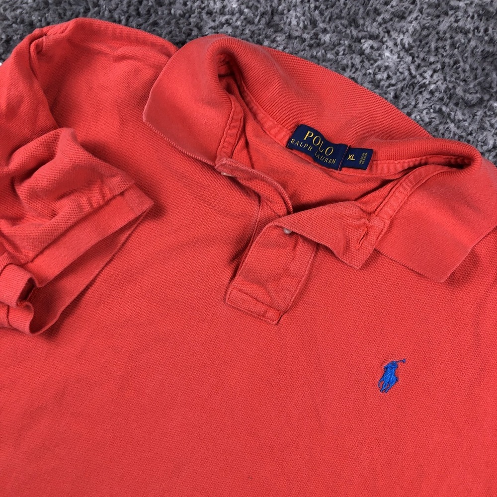 Polo Ralph Lauren Shirt Mens XL Red Short Sleeve Polo Pony‎ Logo Casual